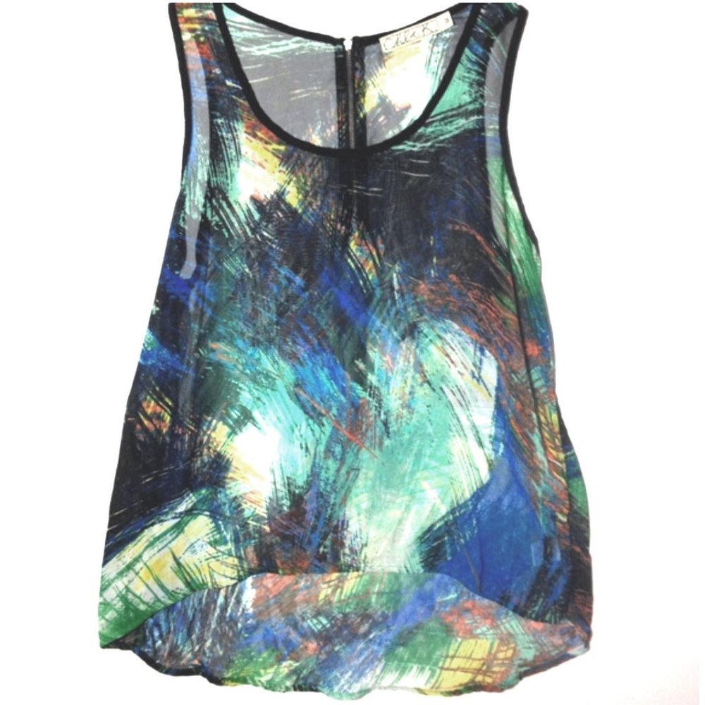 Chloe K Abstract Print Blouse